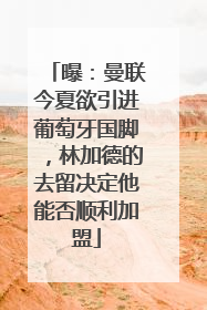 曝：曼联今夏欲引进葡萄牙国脚，林加德的去留决定他能否顺利加盟