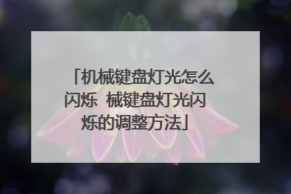 机械键盘灯光怎么闪烁 械键盘灯光闪烁的调整方法