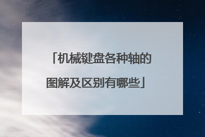 机械键盘各种轴的图解及区别有哪些