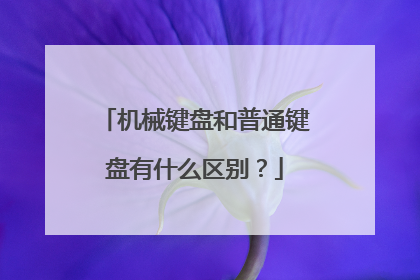 机械键盘和普通键盘有什么区别？