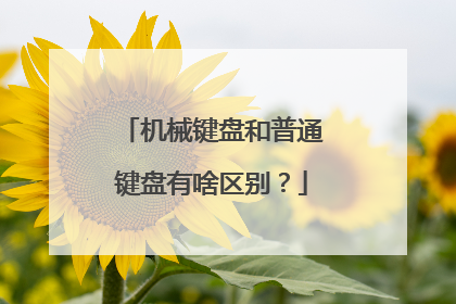 机械键盘和普通键盘有啥区别?