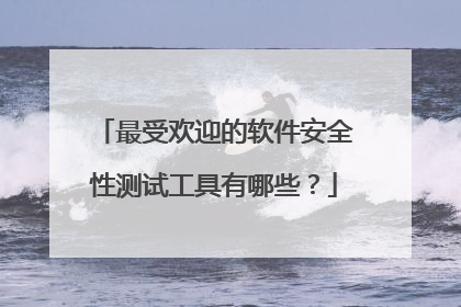 最受欢迎的软件安全性测试工具有哪些？
