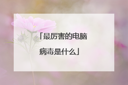 最厉害的电脑病毒是什么