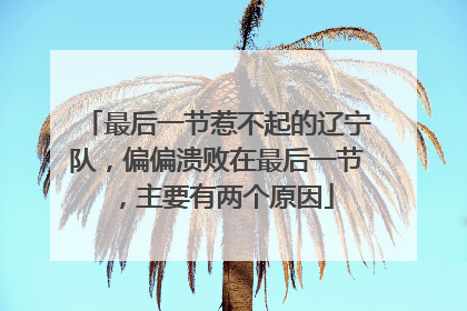 最后一节惹不起的辽宁队，偏偏溃败在最后一节，主要有两个原因