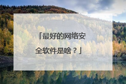 最好的网络安全软件是啥？