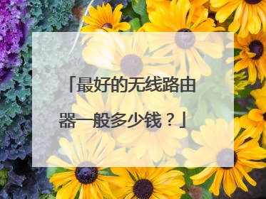 最好的无线路由器一般多少钱？