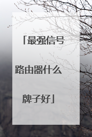 最强信号路由器什么牌子好