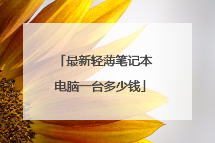 最新轻薄笔记本电脑一台多少钱