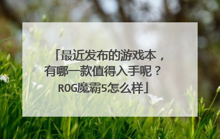 最近发布的游戏本,有哪一款值得入手呢?ROG魔霸5怎么样