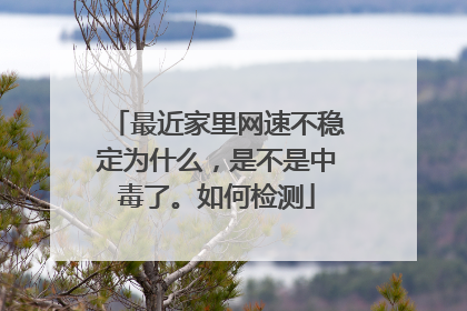 最近家里网速不稳定为什么，是不是中毒了。如何检测
