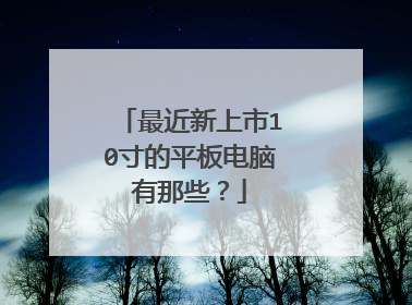 最近新上市10寸的平板电脑有那些?