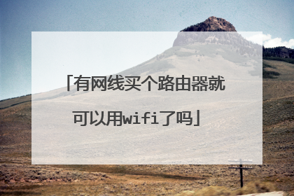 有网线买个路由器就可以用wifi了吗