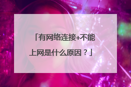 有网络连接+不能上网是什么原因?