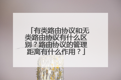 有类路由协议和无类路由协议有什么区别?路由协议的管理距离有什么作用?