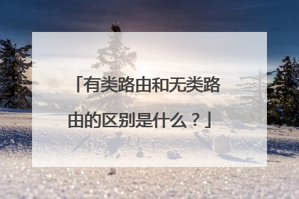 有类路由和无类路由的区别是什么?