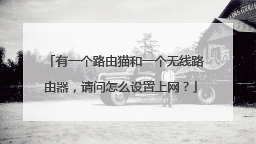 有一个路由猫和一个无线路由器，请问怎么设置上网？
