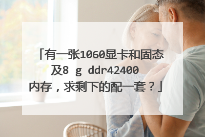 有一张1060显卡和固态及8 g ddr42400内存，求剩下的配一套？