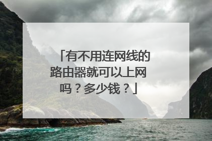 有不用连网线的路由器就可以上网吗？多少钱？
