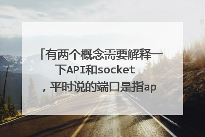 有两个概念需要解释一下API和socket,平时说的端口是指api还是socket?