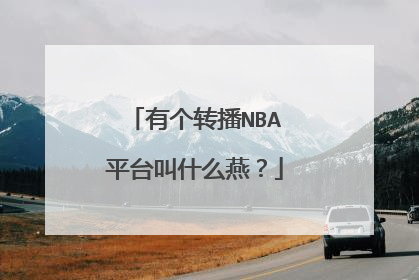 有个转播NBA平台叫什么燕？