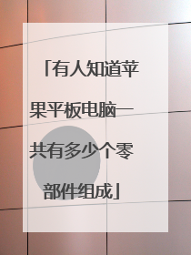 有人知道苹果平板电脑一共有多少个零部件组成