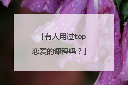 有人用过top恋爱的课程吗?