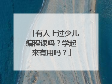 有人上过少儿编程课吗?学起来有用吗?