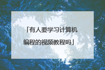 有人要学习计算机编程的视频教程吗