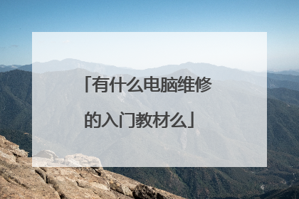 有什么电脑维修的入门教材么