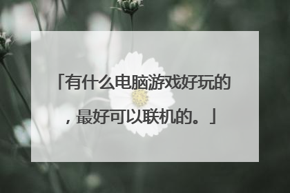有什么电脑游戏好玩的,最好可以联机的。