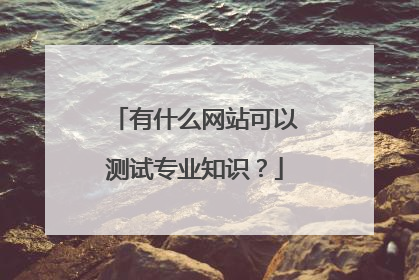 有什么网站可以测试专业知识?