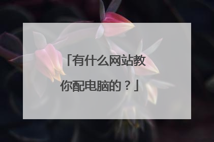 有什么网站教你配电脑的?