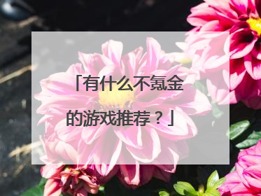 有什么不氪金的游戏推荐?