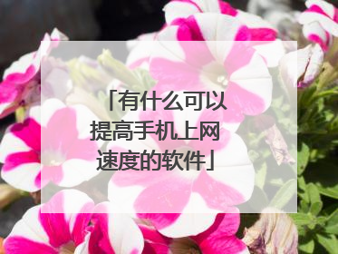 有什么可以提高手机上网速度的软件