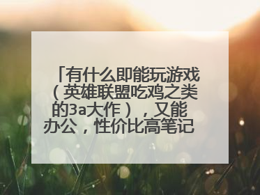 有什么即能玩游戏(英雄联盟吃鸡之类的3a大作),又能办公,性价比高笔记本电脑?