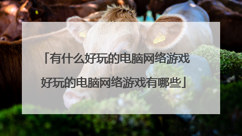 有什么好玩的电脑网络游戏 好玩的电脑网络游戏有哪些