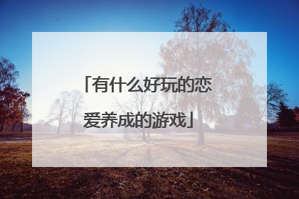 有什么好玩的恋爱养成的游戏