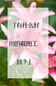 有什么好用的截图工具？