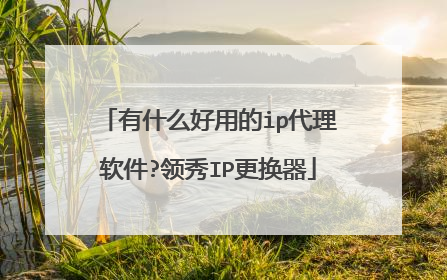 有什么好用的ip代理软件?领秀IP更换器