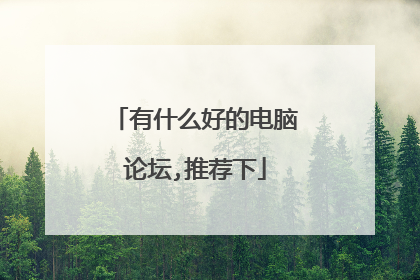 有什么好的电脑论坛,推荐下