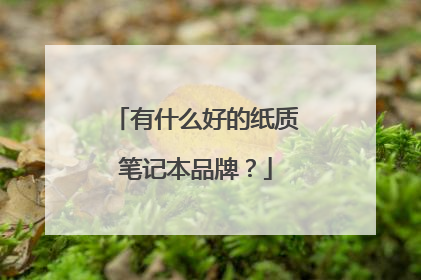 有什么好的纸质笔记本品牌?