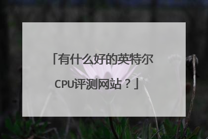 有什么好的英特尔CPU评测网站？