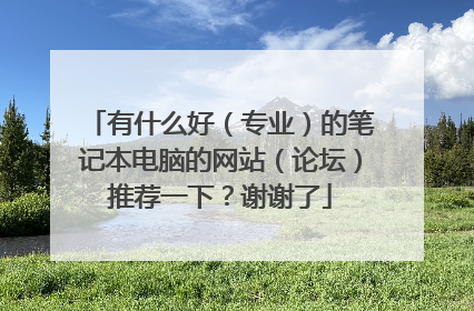 有什么好(专业)的笔记本电脑的网站(论坛)推荐一下?谢谢了