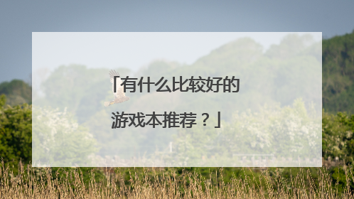 有什么比较好的游戏本推荐?