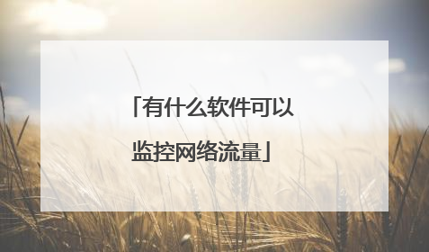有什么软件可以监控网络流量