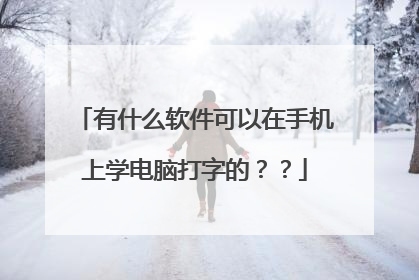 有什么软件可以在手机上学电脑打字的??
