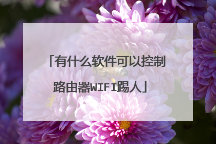有什么软件可以控制路由器WIFI踢人