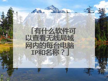 有什么软件可以查看无线局域网内的每台电脑IP和名称？