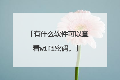 有什么软件可以查看wifi密码。