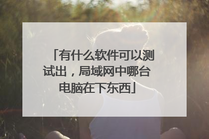 有什么软件可以测试出,局域网中哪台电脑在下东西